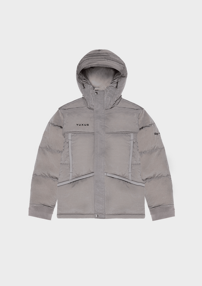 GREY "CLUB" FEATHER COAT