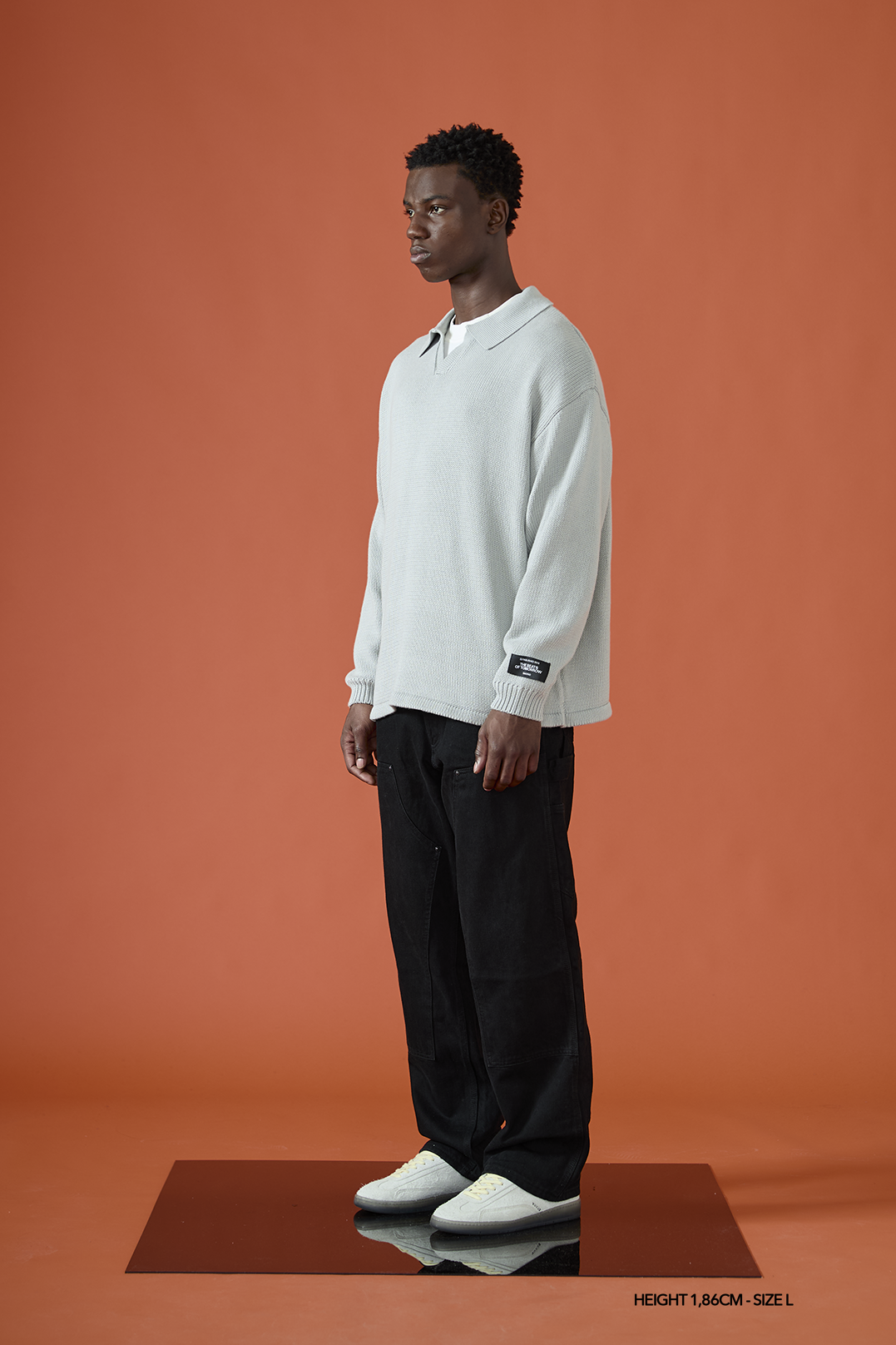 OSLO "GRAYSCALE" KNITTED POLO