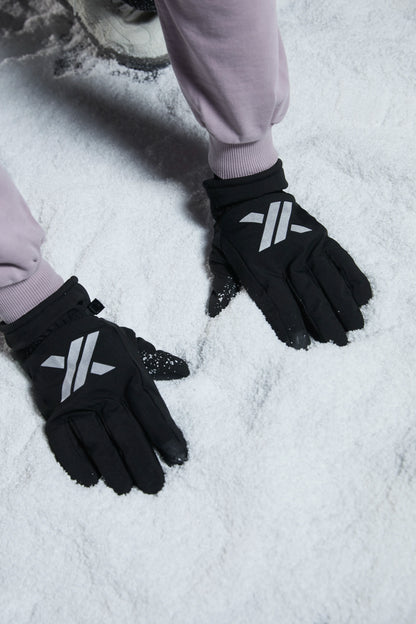 BLACK "ATLAS" SKI GLOVES